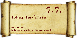 Tokay Terézia névjegykártya